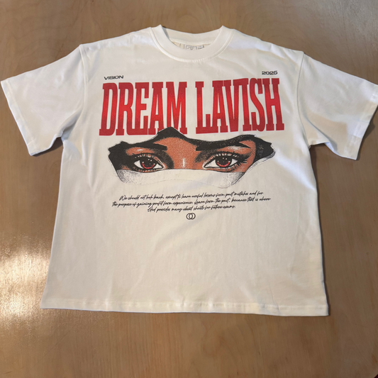 Adult DREAM LAVISH Summer Classic Tee (White)